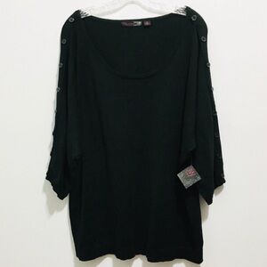 NEW JW Style Women’s Black Knit Sweater 1X
